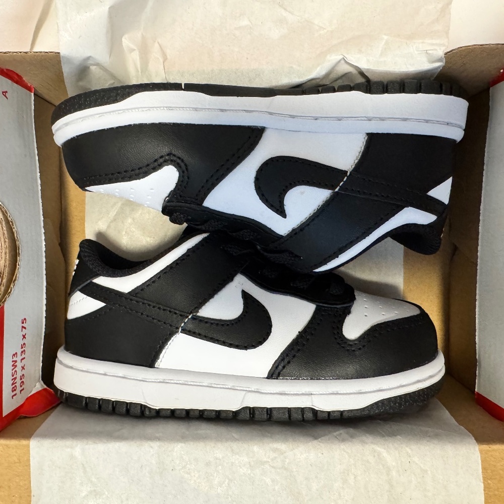 Nike Dunk Low Pandas, Toddler 8C